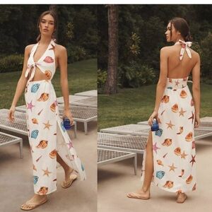Anthropologie Halter Cutout Cover-Up
Maxi Dress size m NWOT 🏖️⛱️